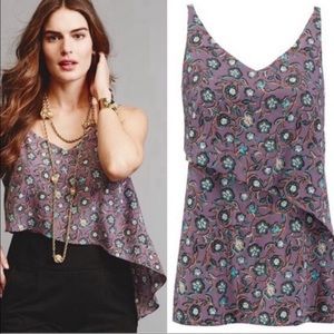 CAbi floral ScrollWork Top